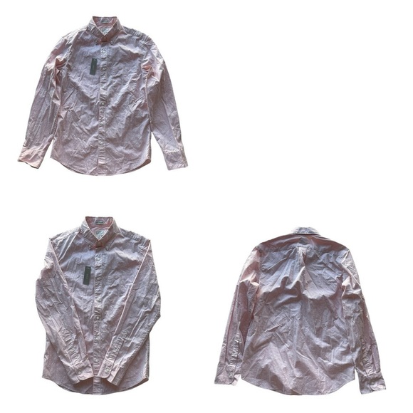 J. Crew Secret Wash Slim Untucked Shirt Pink Small Short Polka Dot NWT Barbie - Picture 6 of 6